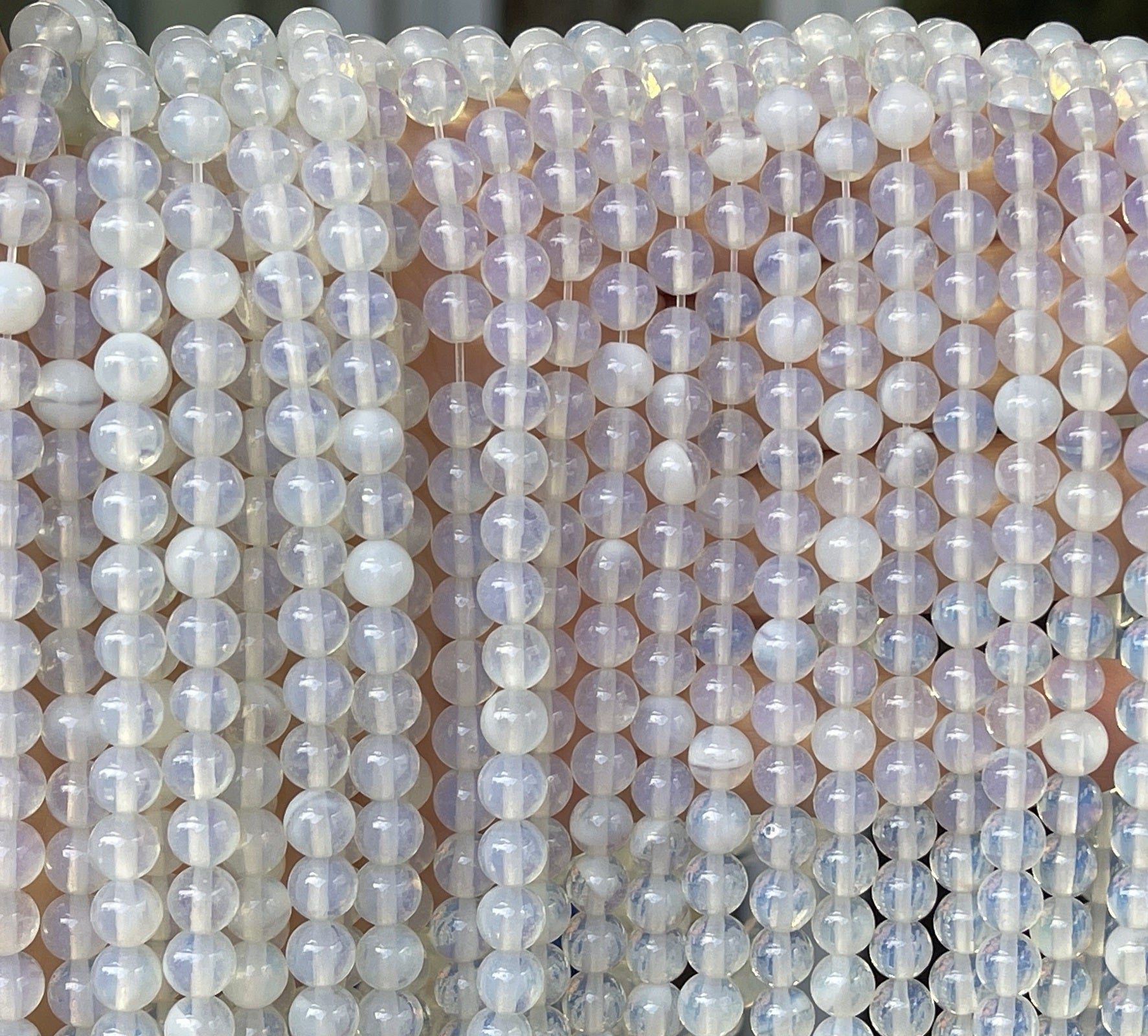 Opalite 6mm round beads 15" strand