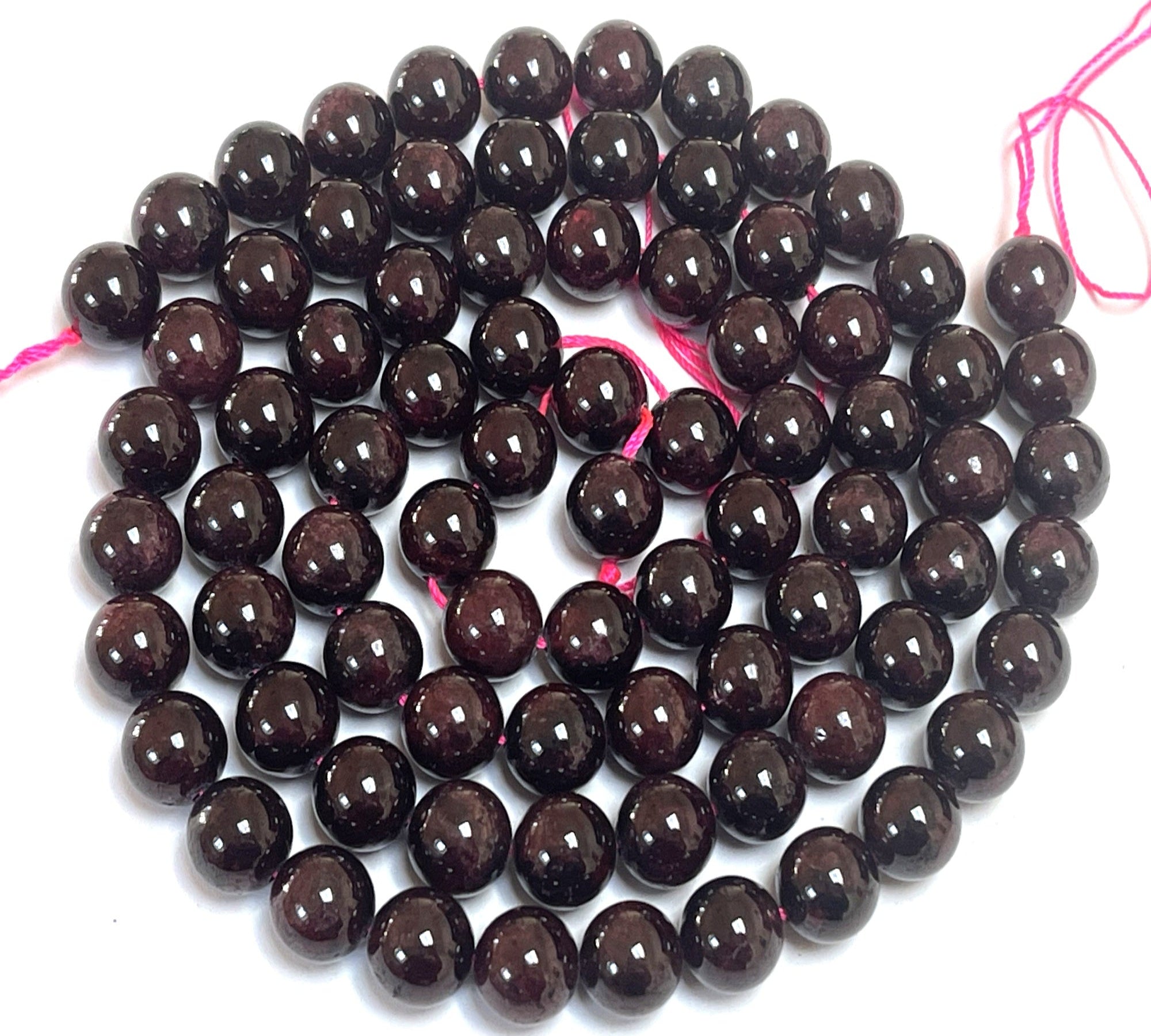 Red Garnet 10mm round natural gemstone beads 15.5" strand