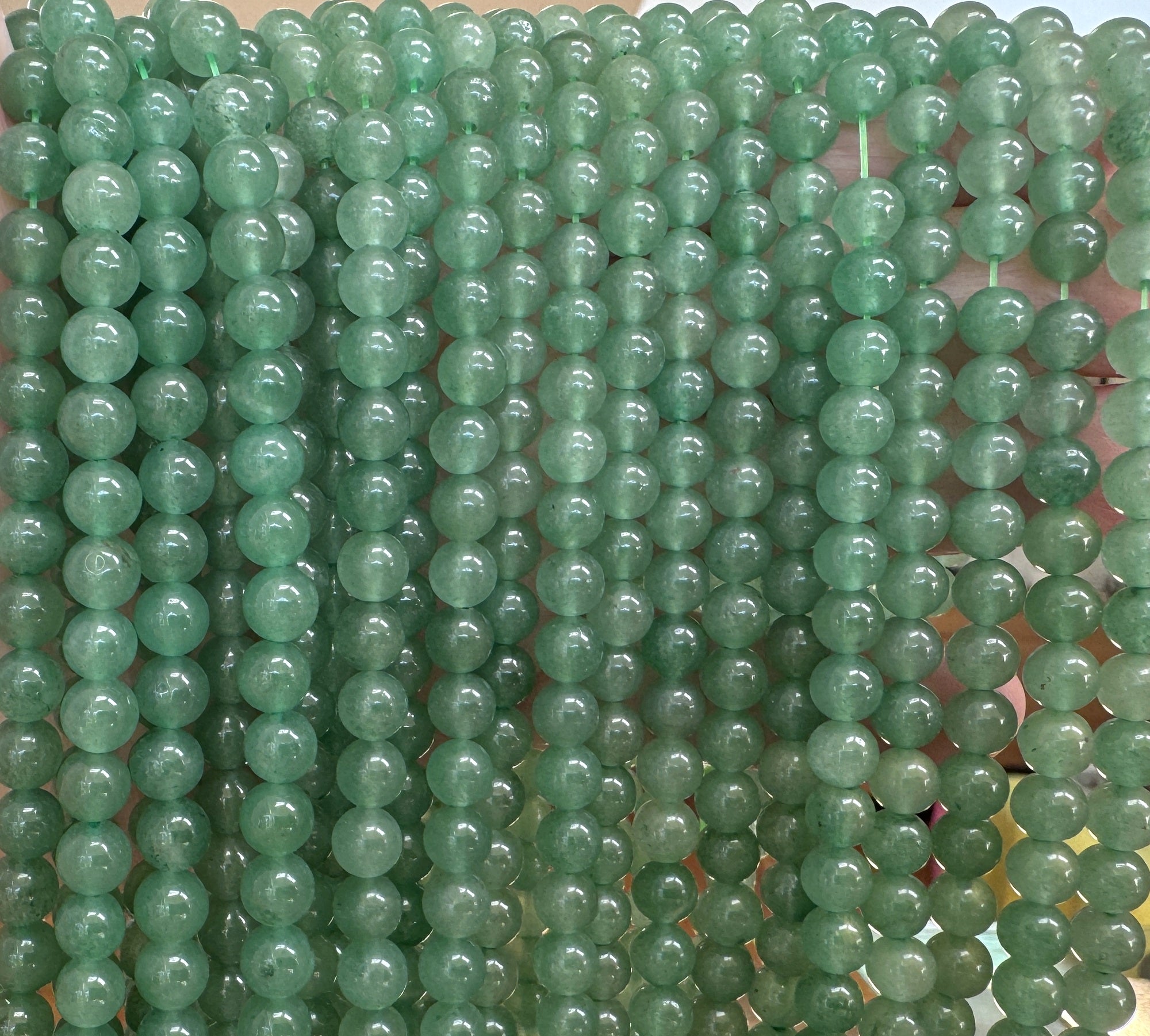 Green Aventurine 6mm round natural gemstone beads 15" strand