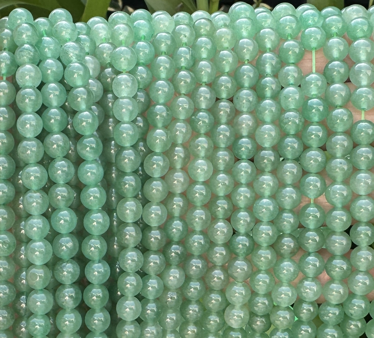 Green Aventurine 6mm round natural gemstone beads 15" strand