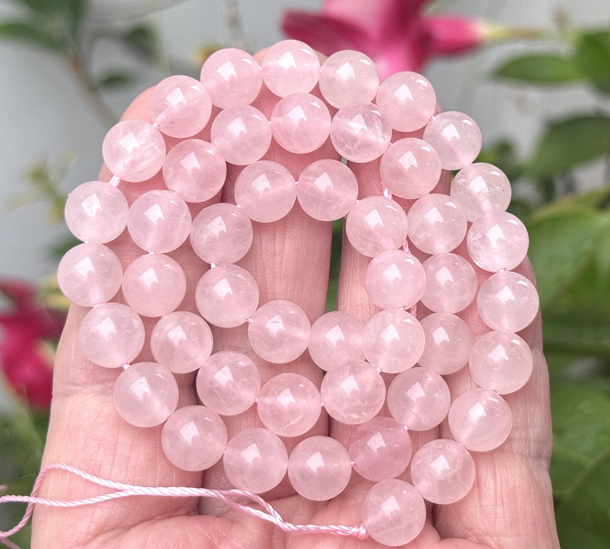 Rose Quartz 8mm round natural gemstone beads 15.5" strand