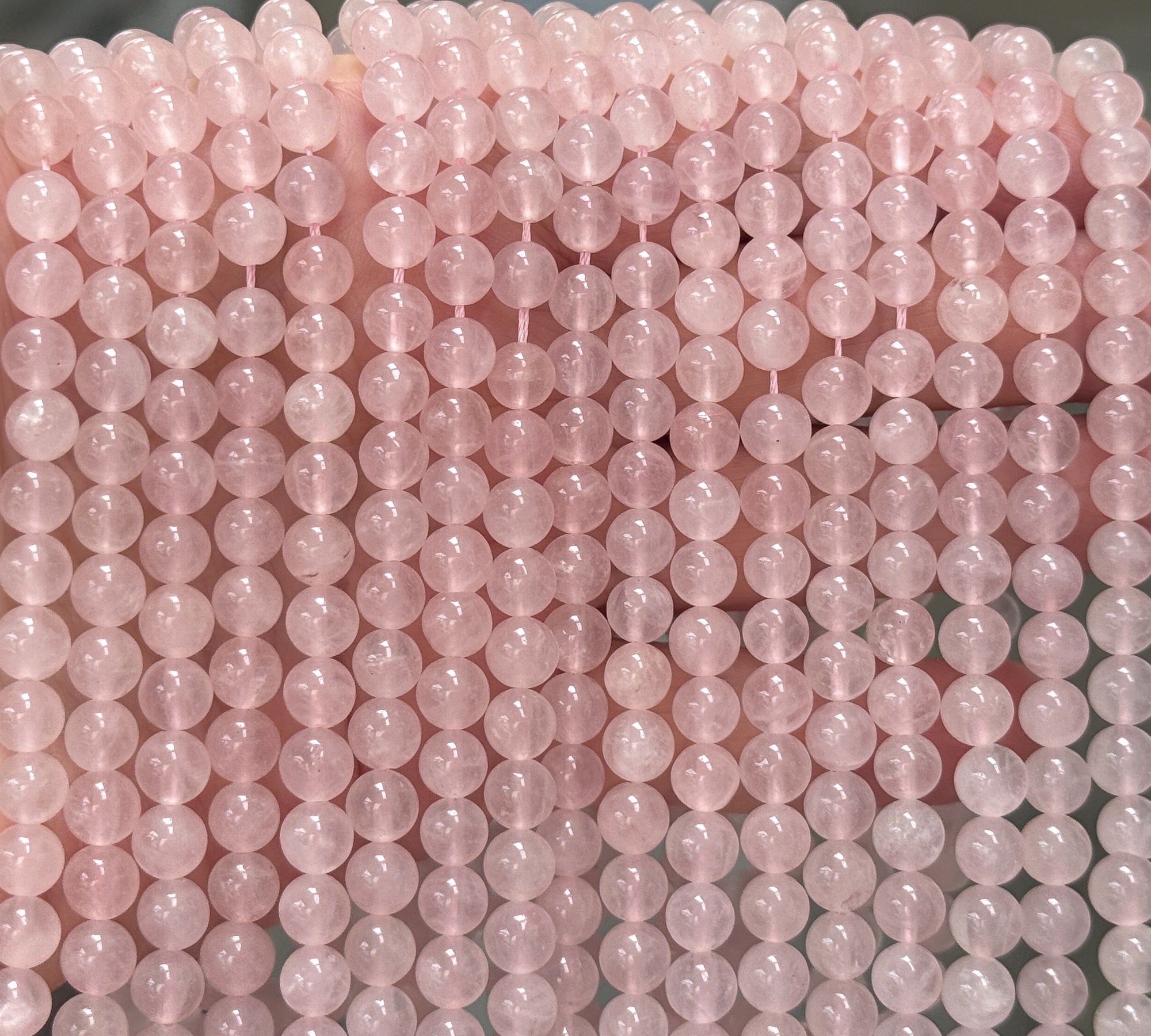 Rose Quartz 6mm round natural gemstone beads 15.5" strand