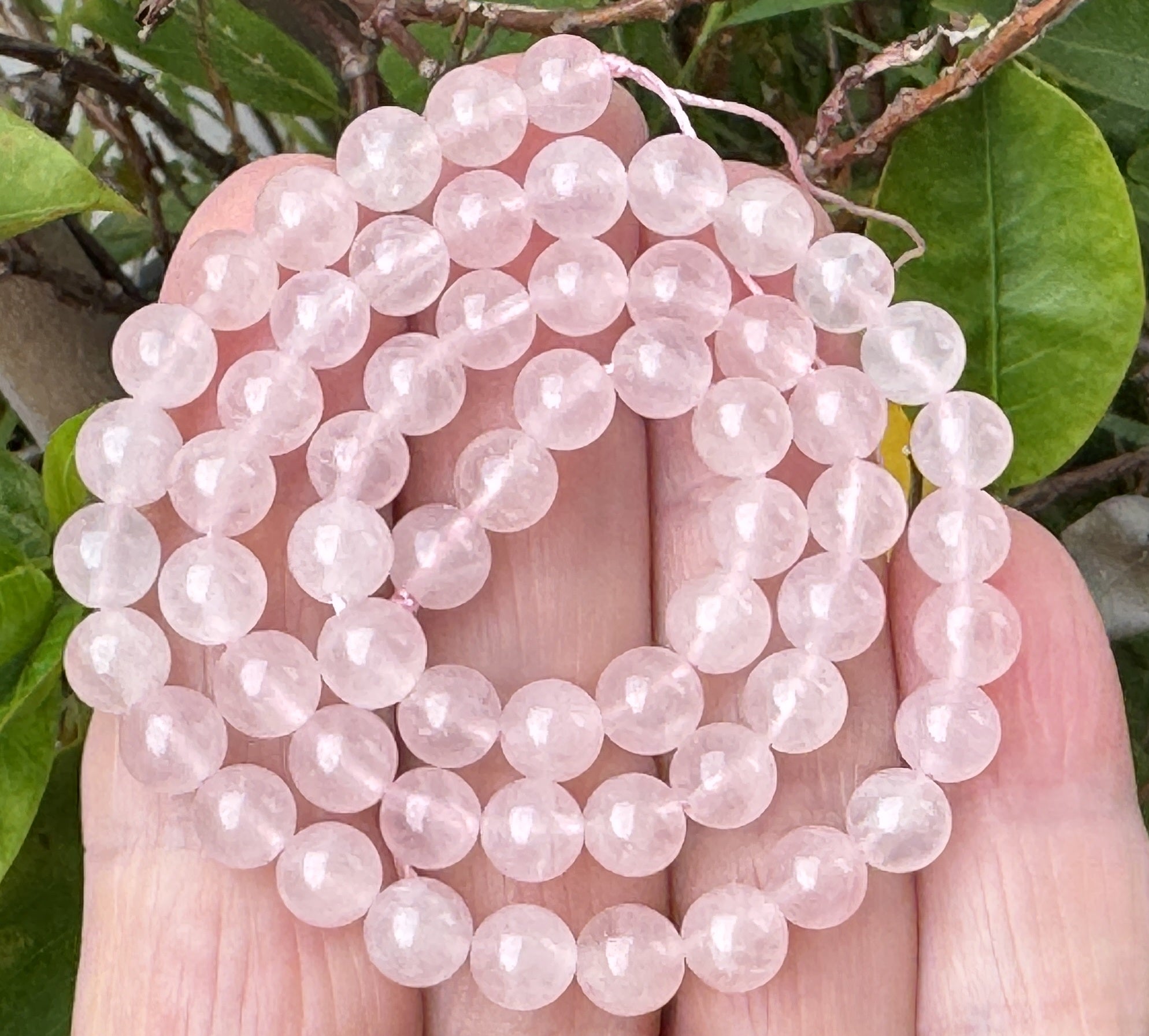 Rose Quartz 6mm round natural gemstone beads 15.5" strand