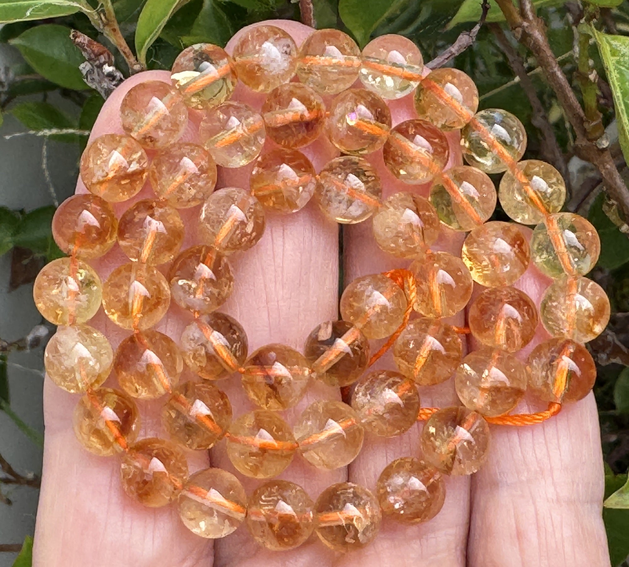 Citrine 8mm round natural gemstone gemstone beads 15" strand