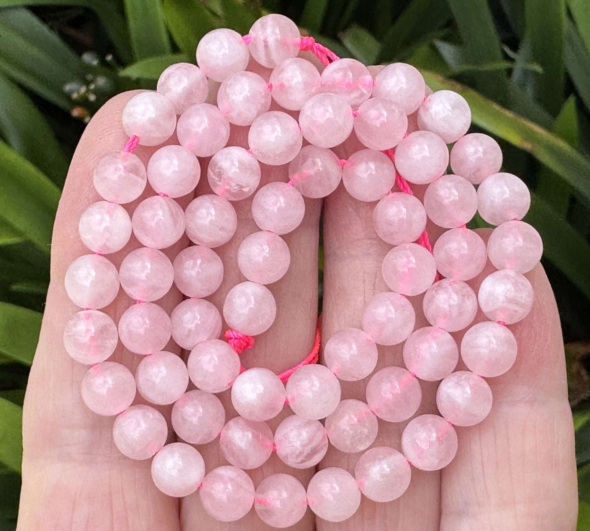 Madagascar Rose Quartz 6mm round natural gemstone beads 15.5" strand