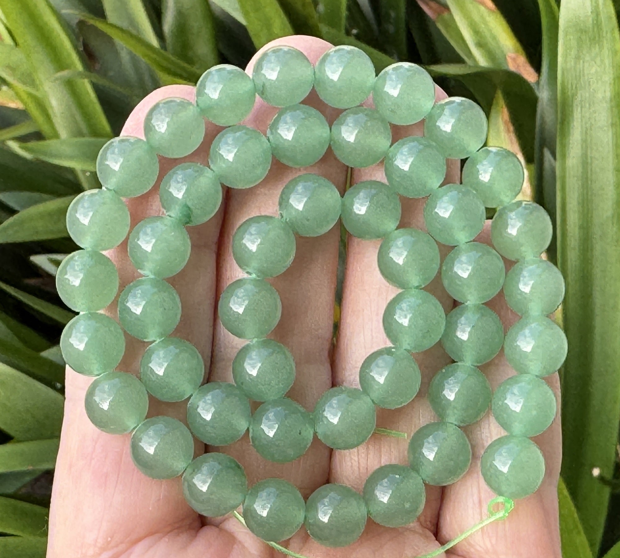 Green Aventurine 8mm round natural gemstone beads 15" strand