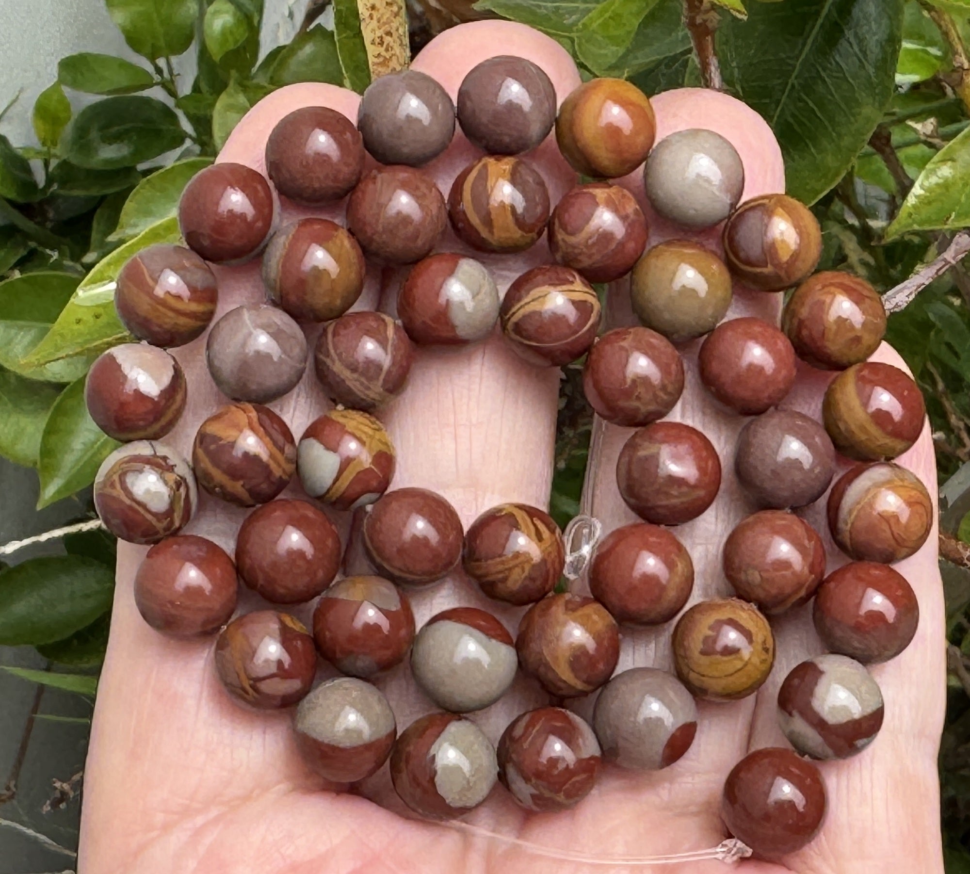 Australian Noreena Jasper 8mm round natural gemstone beads 15" strand