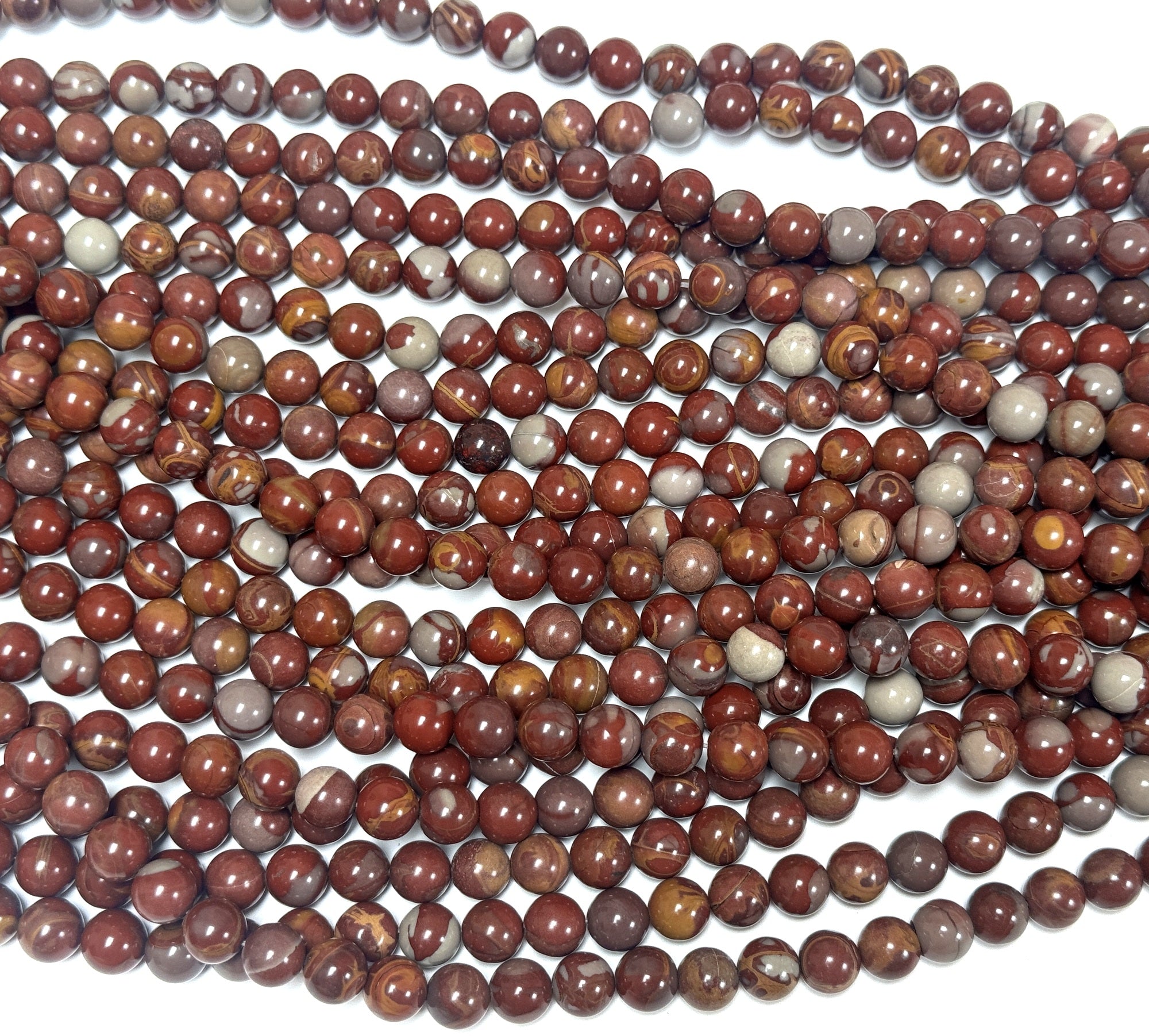 Australian Noreena Jasper 8mm round natural gemstone beads 15" strand