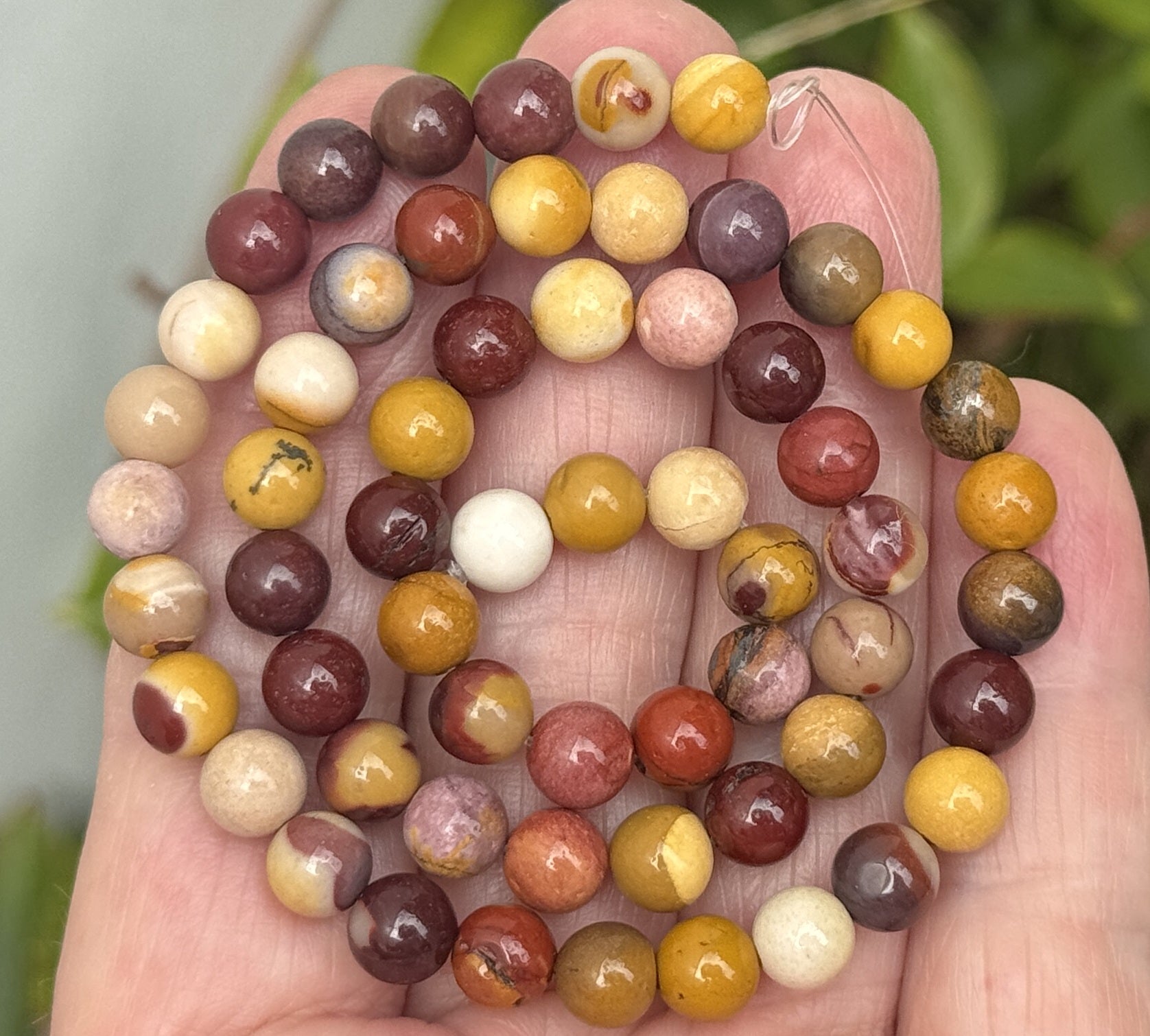 Mookaite Jasper 6mm round polished gemstone beads 15" strand