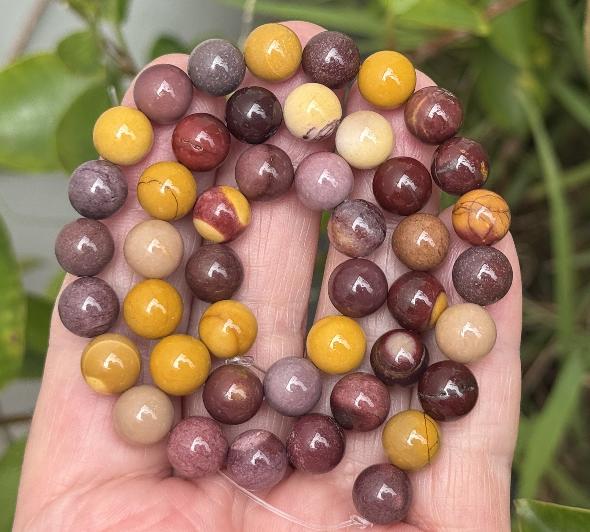 Mookaite Jasper 8mm round polished gemstone beads 15" strand