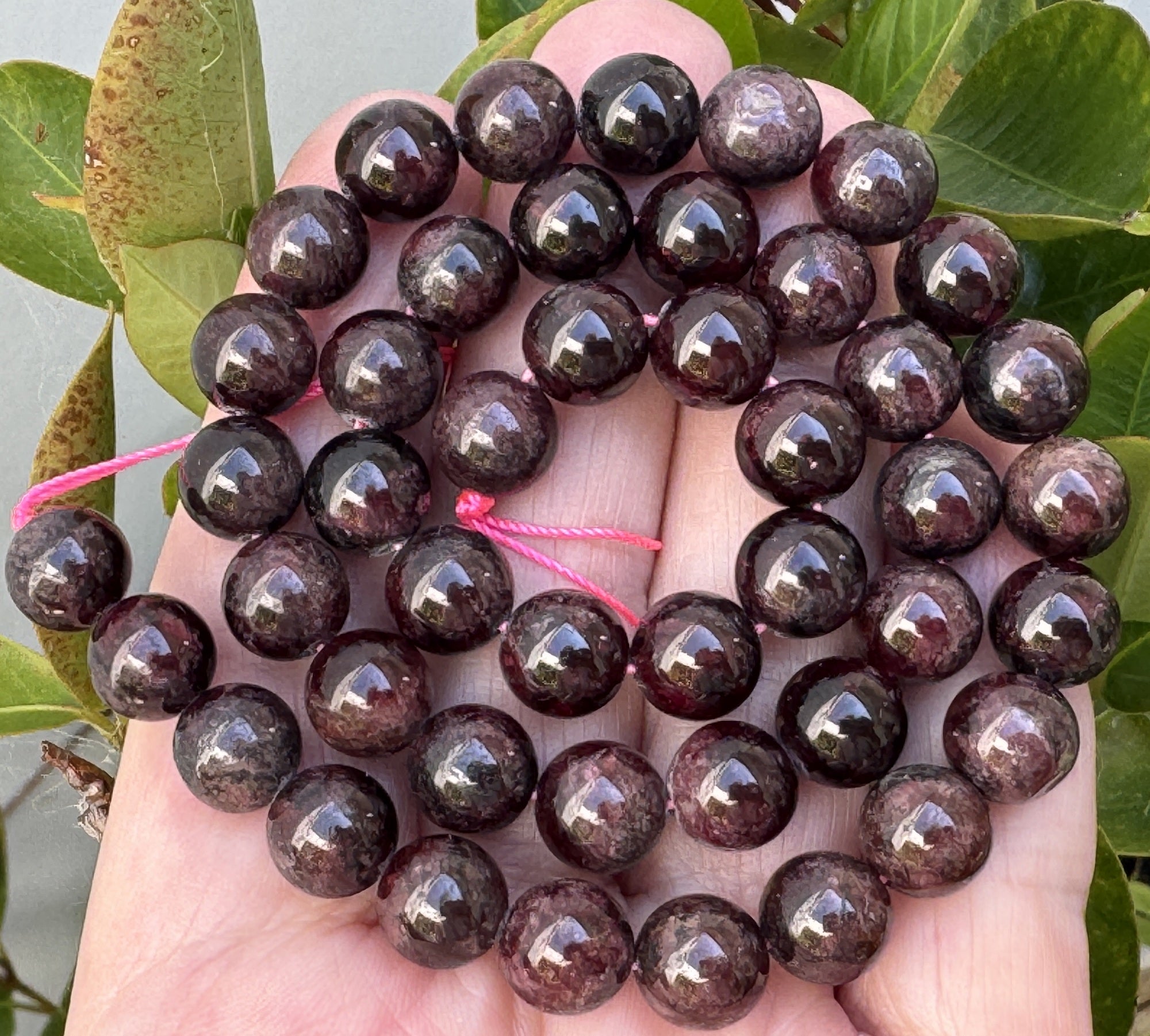 Red Garnet 8mm round natural gemstone beads 15.5" strand