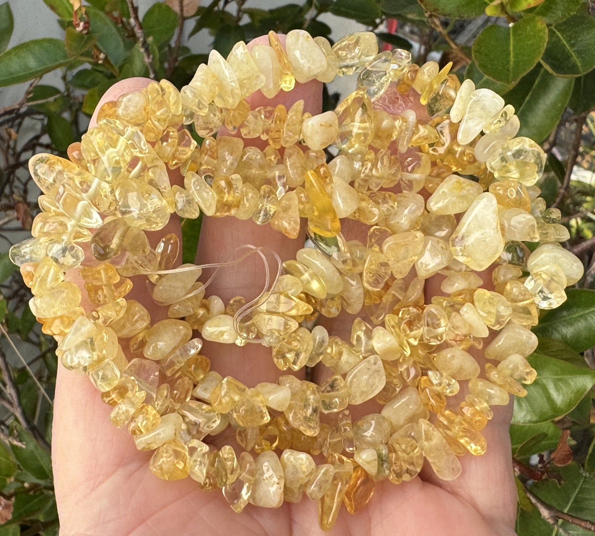 Citrine 6-10mm chip beads natural gemstone chips 32" strand