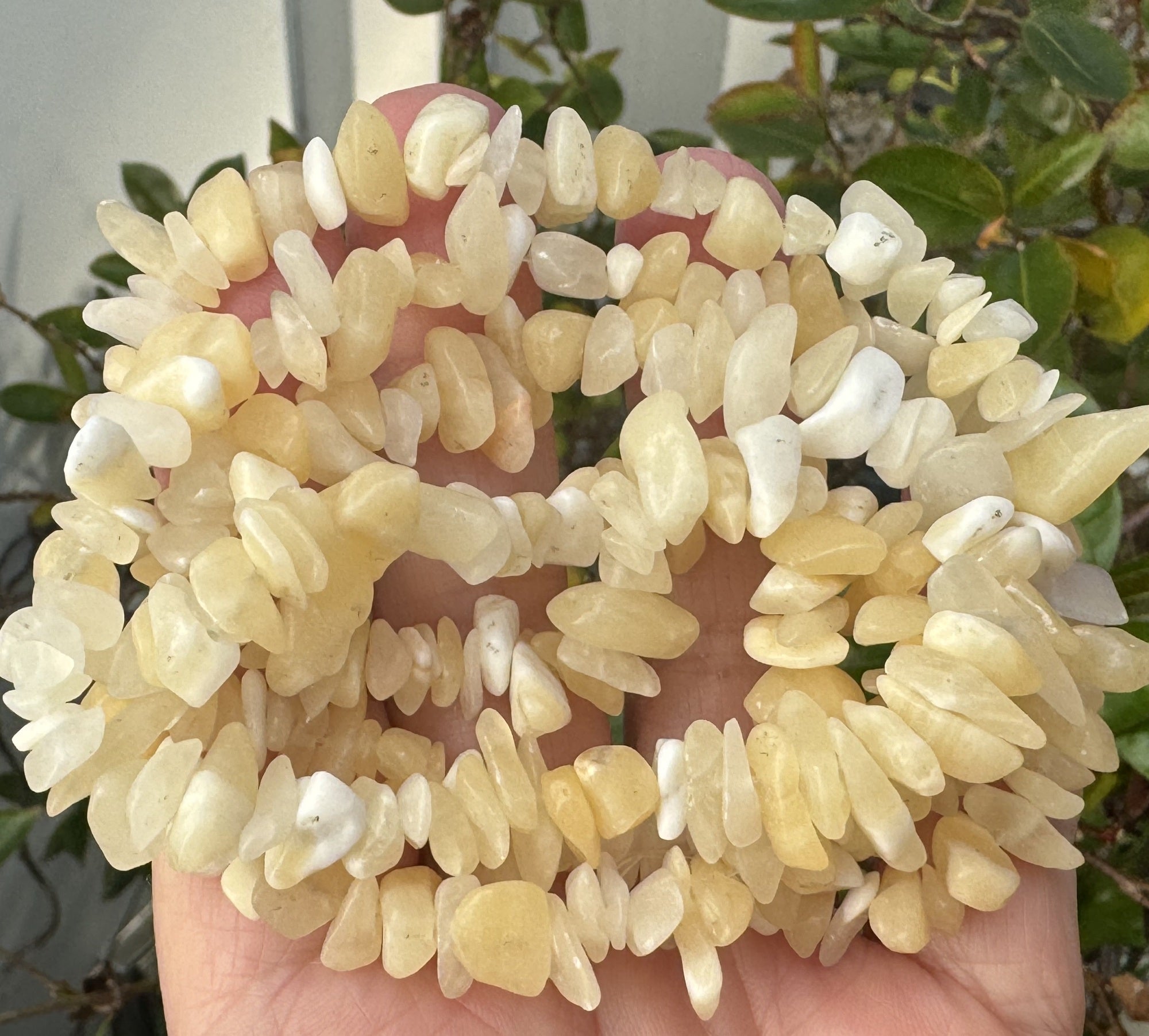 Yellow Calcite 8-12mm chip beads natural gemstone chips 30" strand