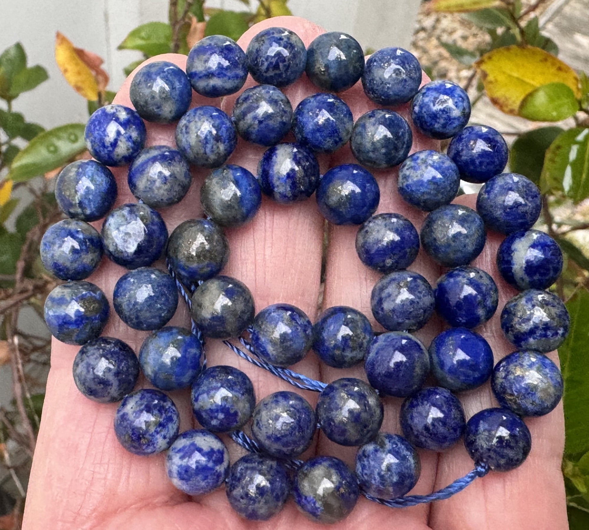 Lapis Lazuli 8mm round natural gemstone beads 15" strand