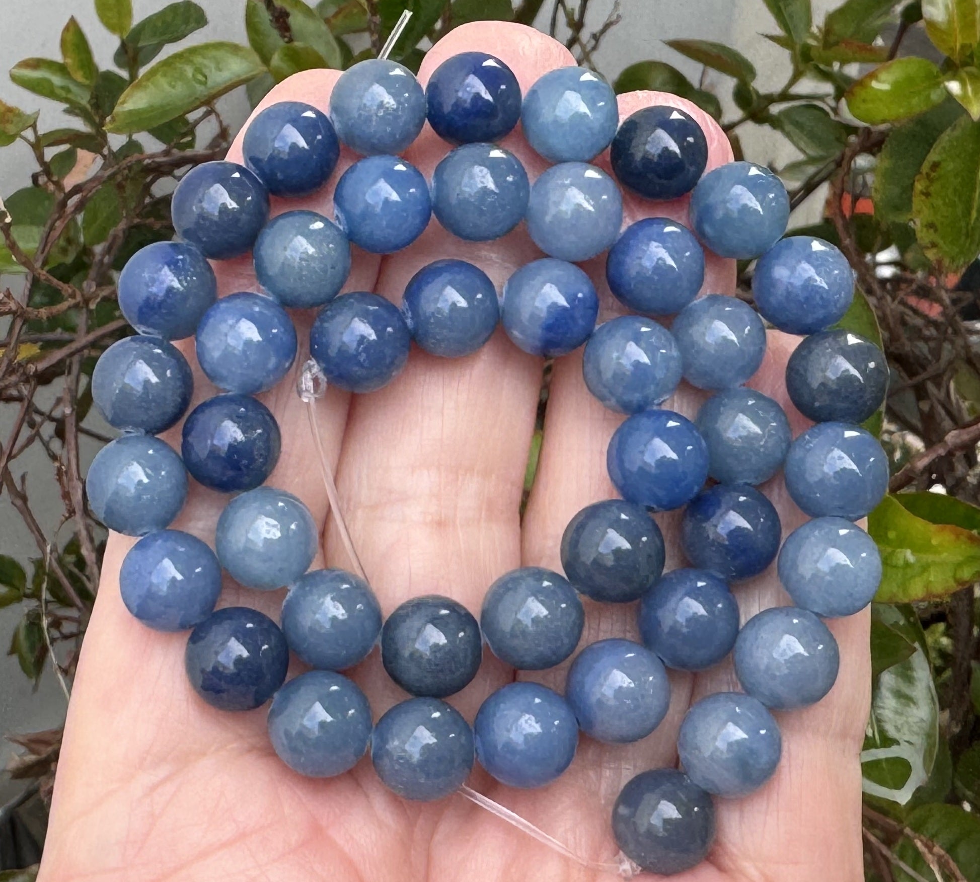 Blue Aventurine 8mm round natural gemstone beads 15" strand