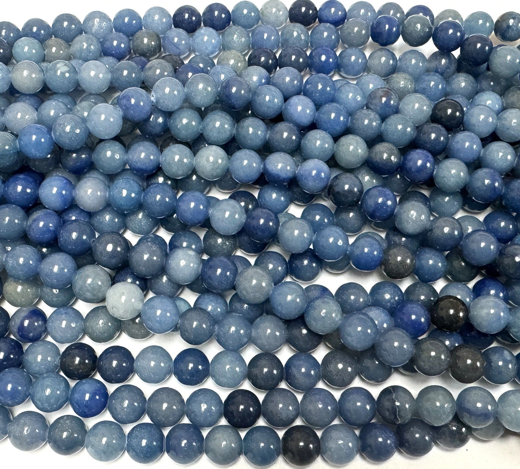 Blue Aventurine 8mm round natural gemstone beads 15" strand