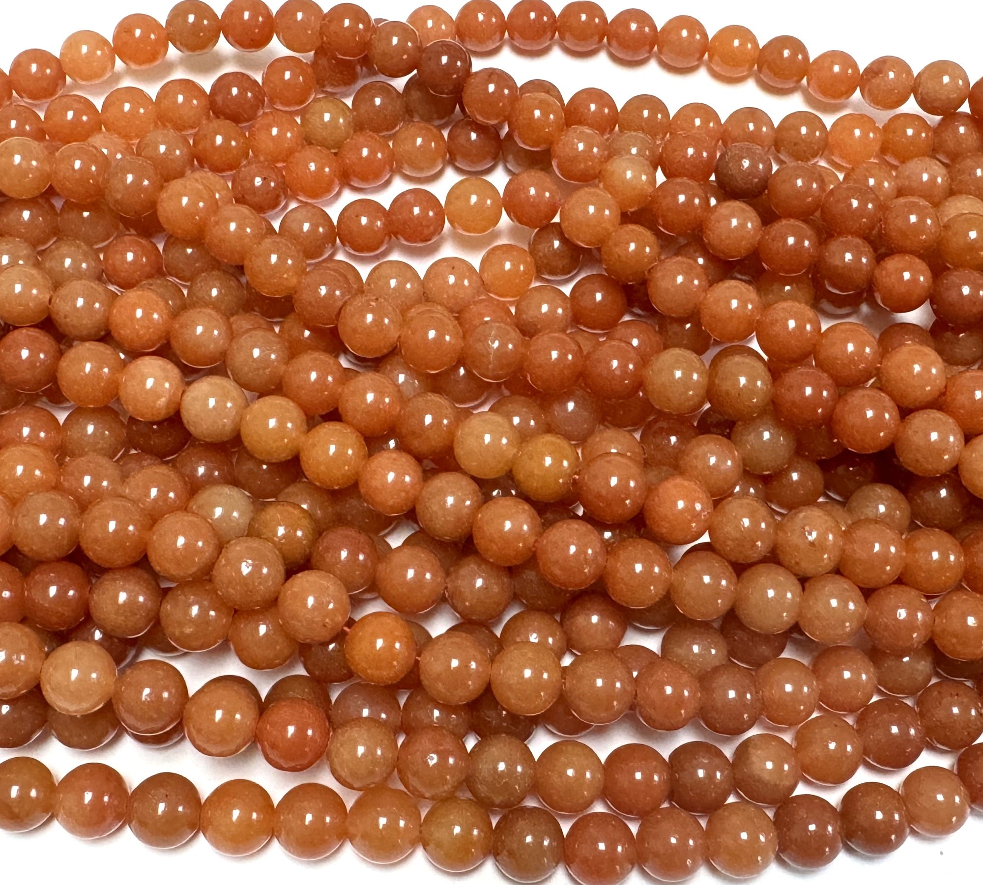 Red Aventurine 8mm round natural gemstone beads 15" strand