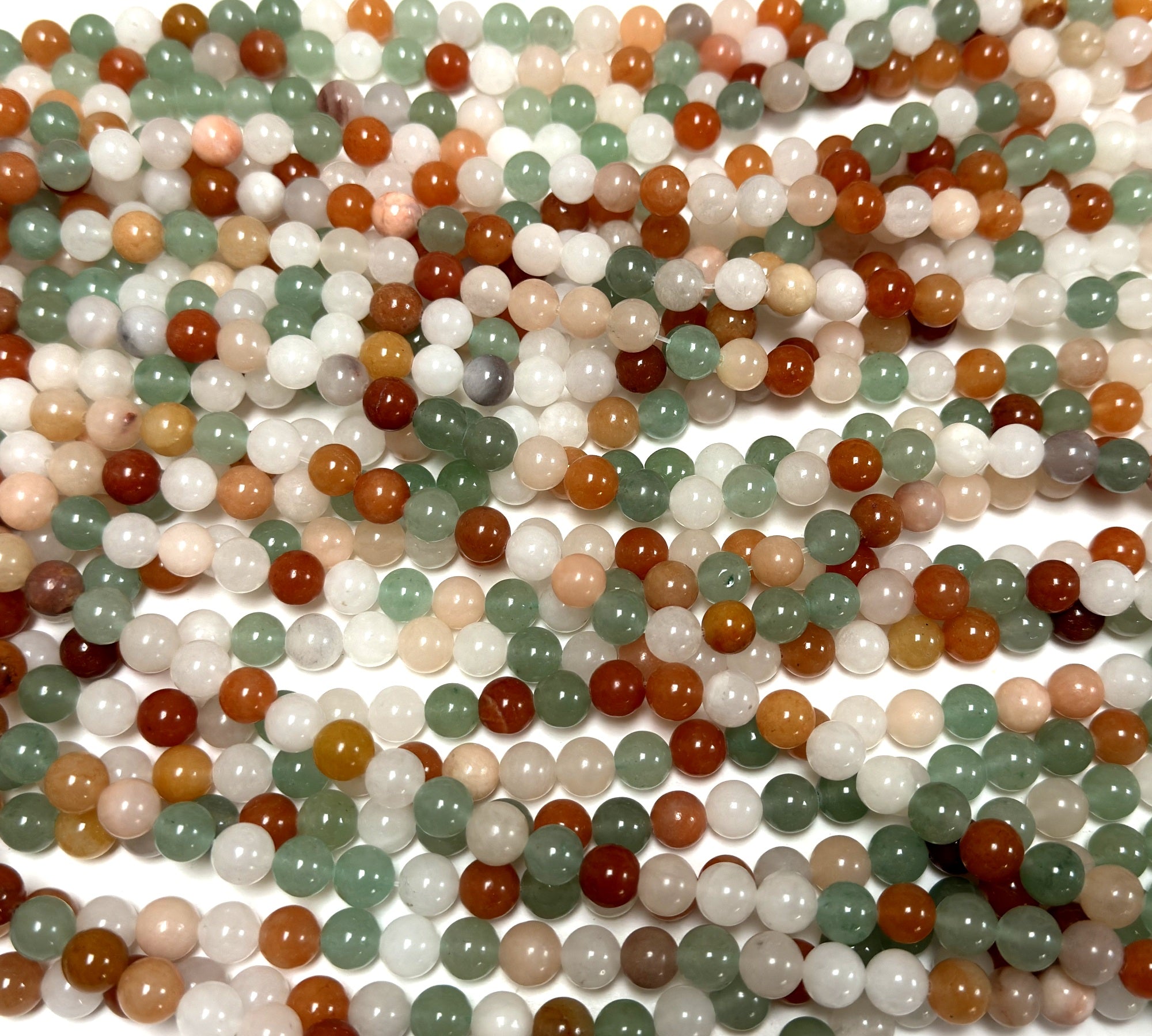 Mix Color Aventurine 8mm round natural gemstone beads 15" strand