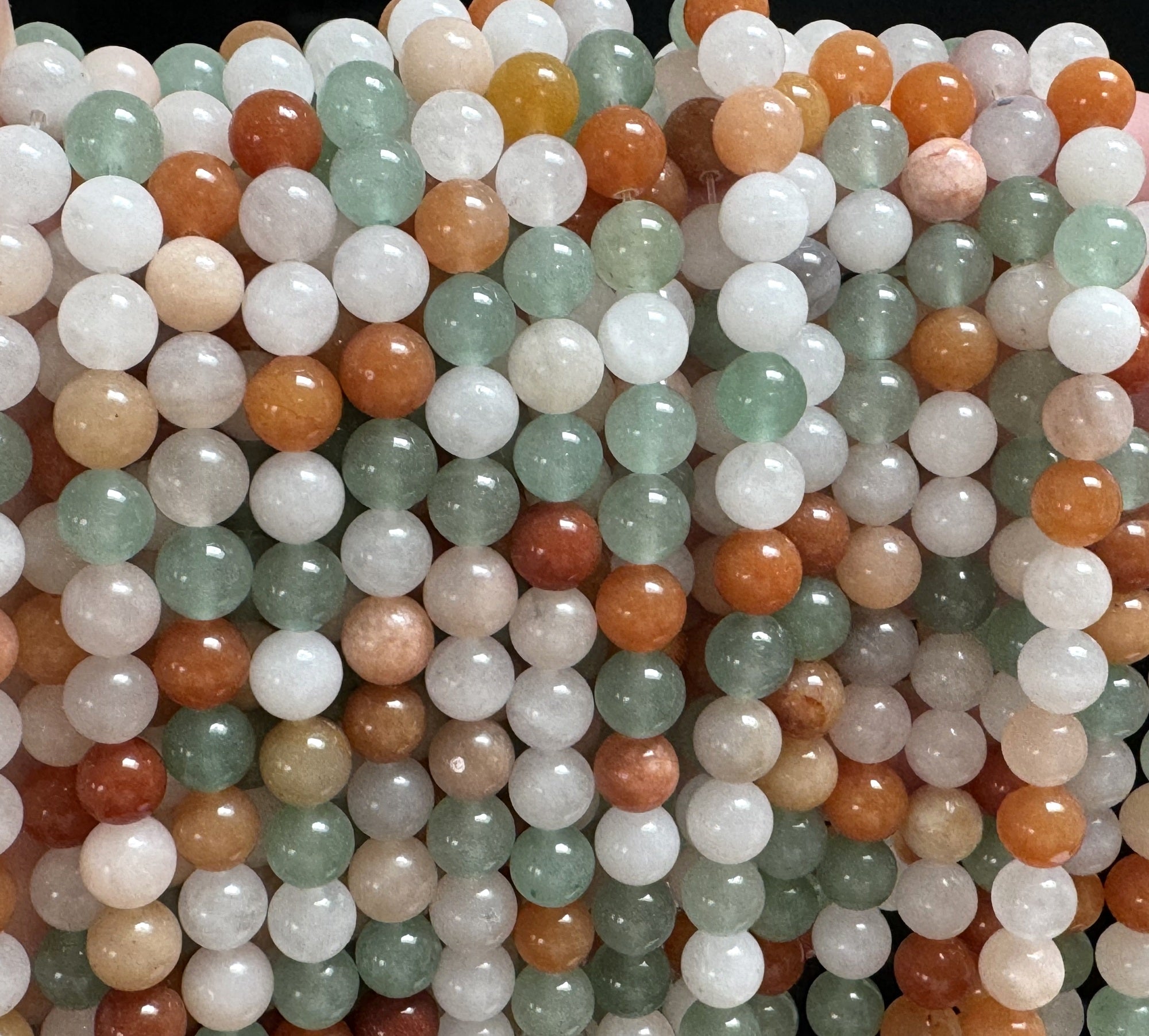 Mix Color Aventurine 8mm round natural gemstone beads 15" strand