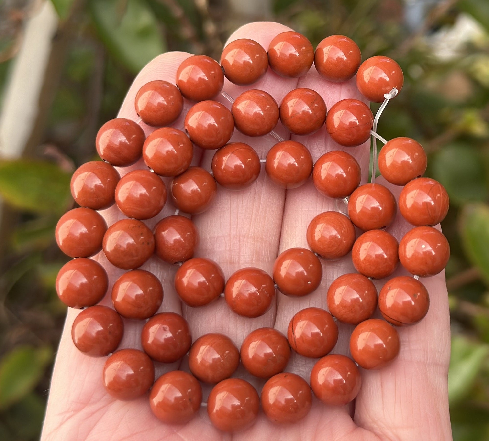 Red Jasper 8mm round natural gemstone beads 15" strand