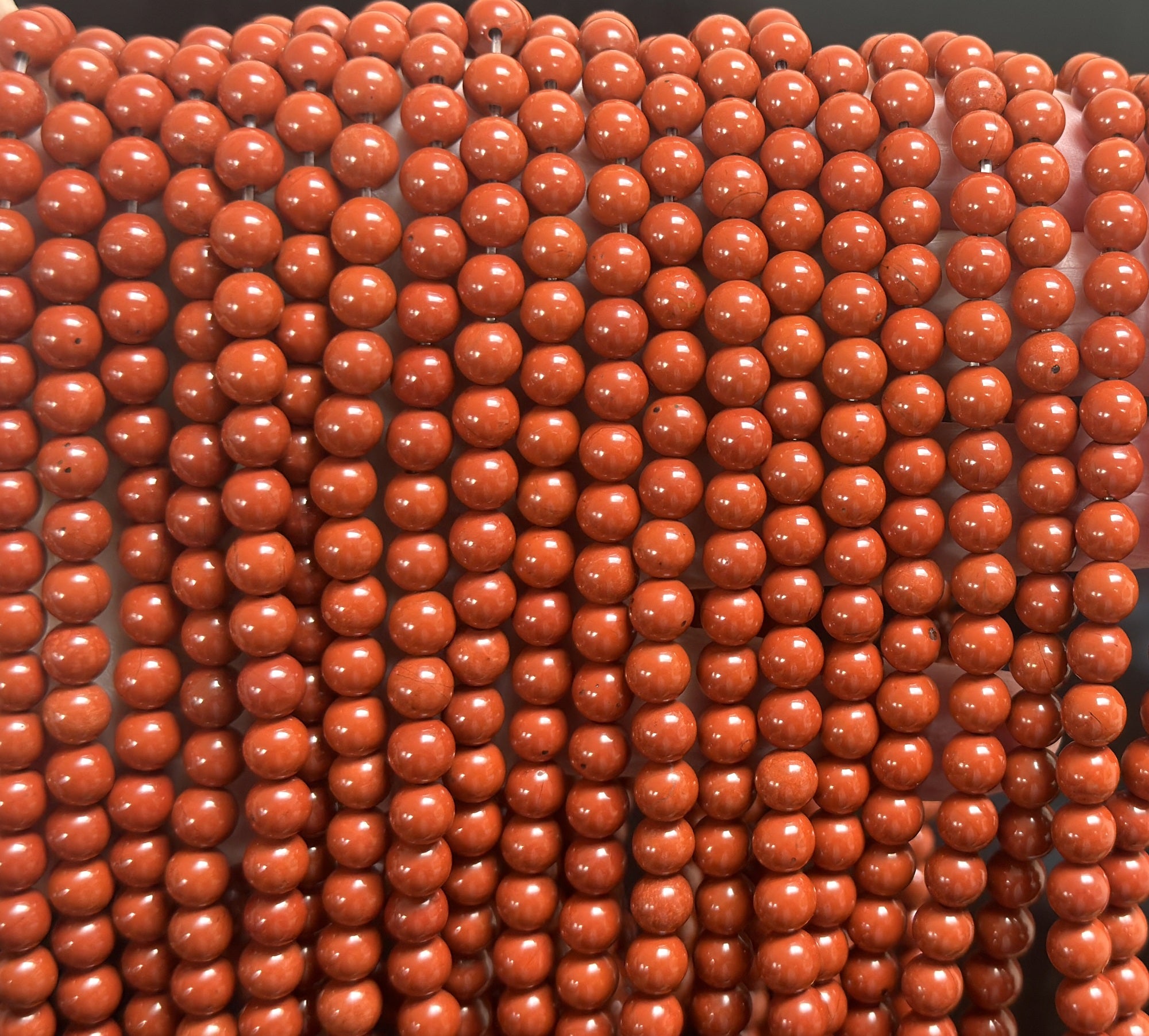 Red Jasper 6mm round natural gemstone beads 15" strand