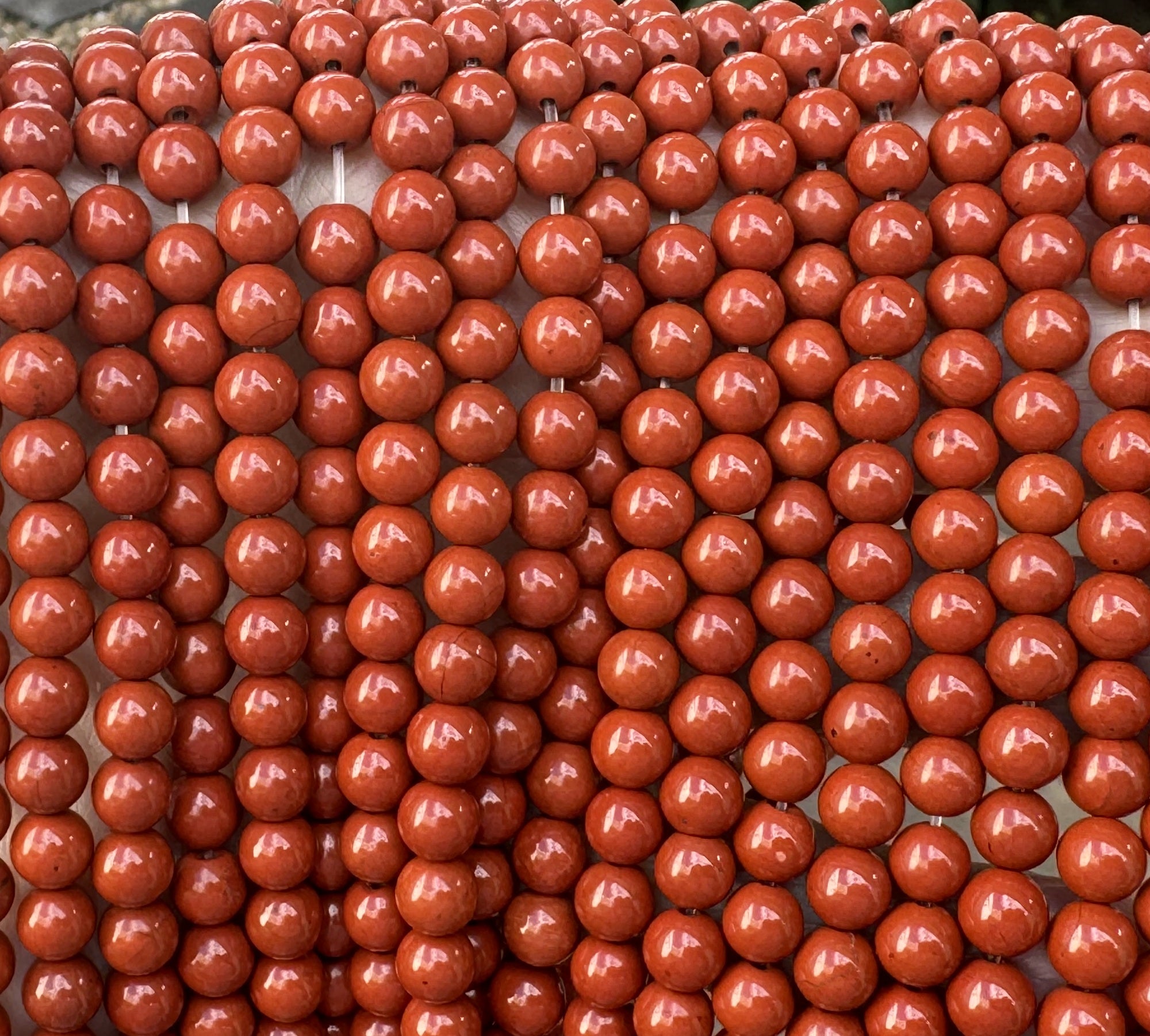 Red Jasper 6mm round natural gemstone beads 15" strand