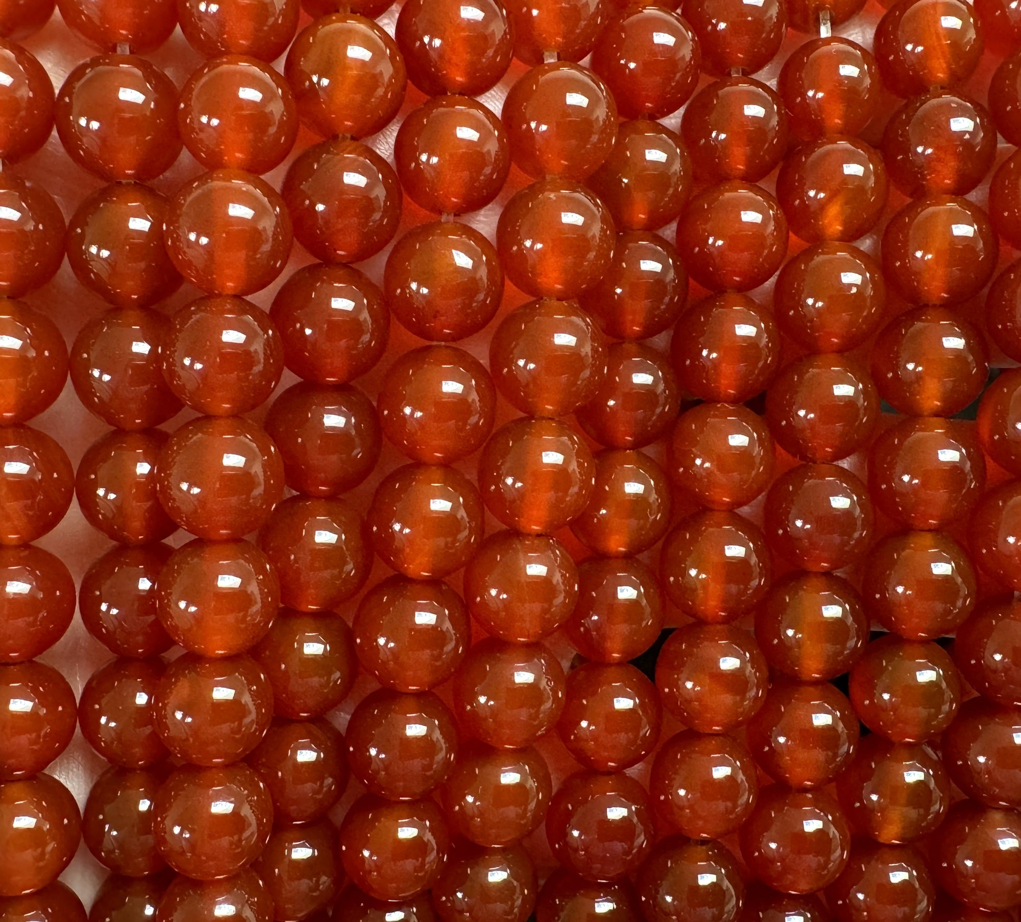 Red Carnelian Agate 8mm round gemstone beads 15" strand