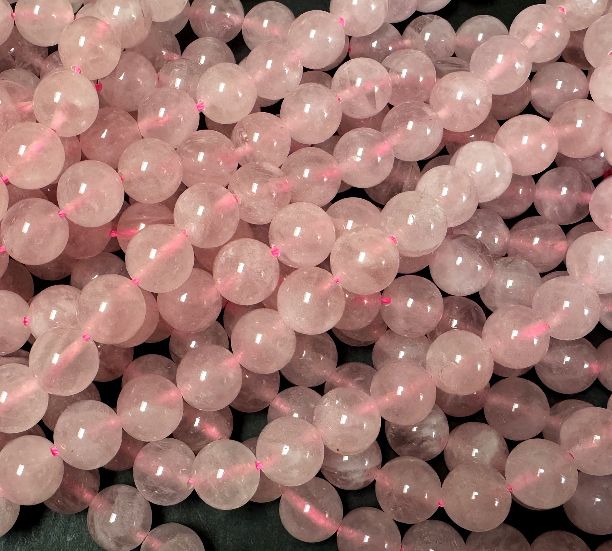 Madagascar Rose Quartz 10mm round natural gemstone beads 15" strand