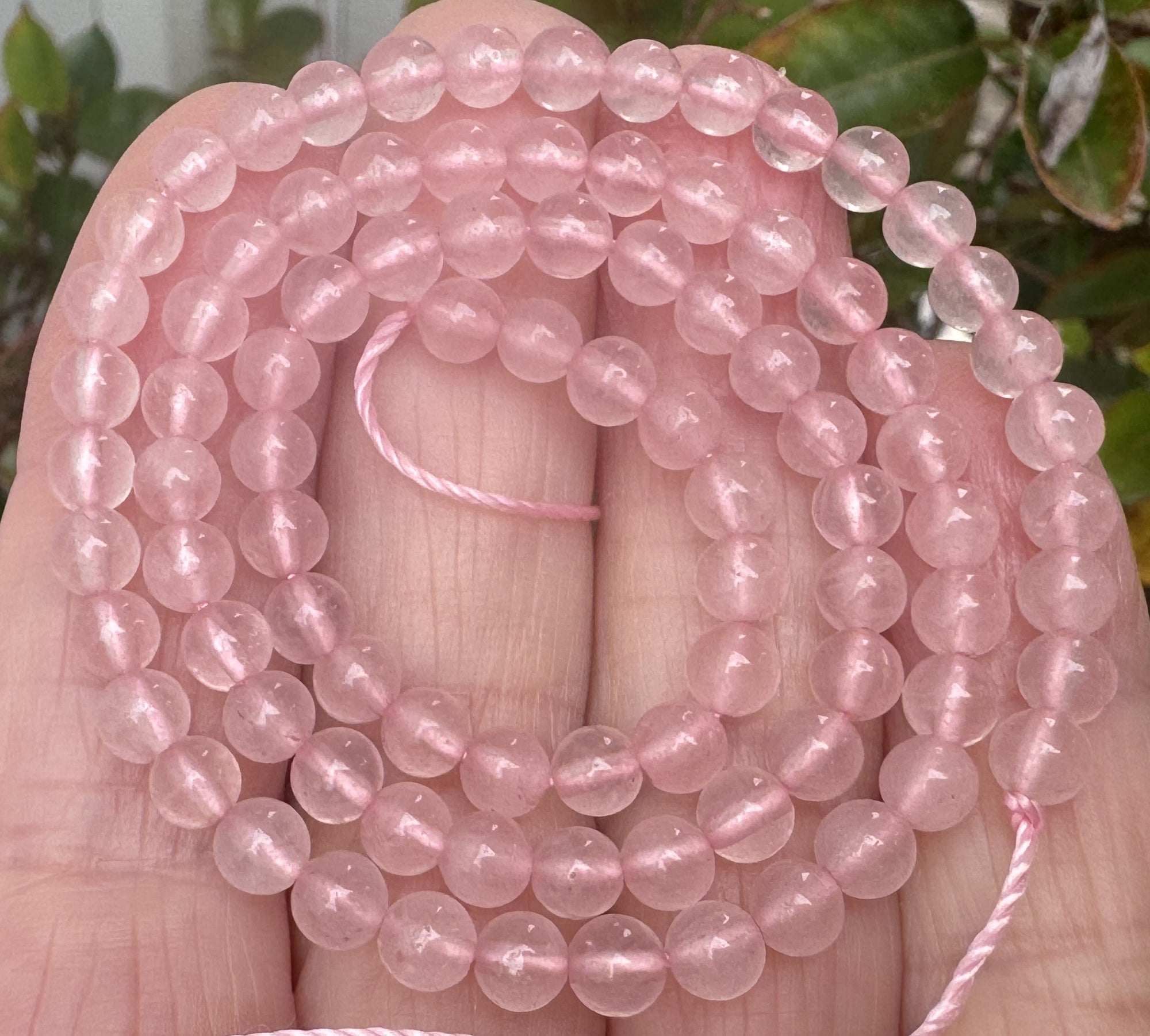 Rose Quartz 4mm round natural gemstone beads 15.5" strand