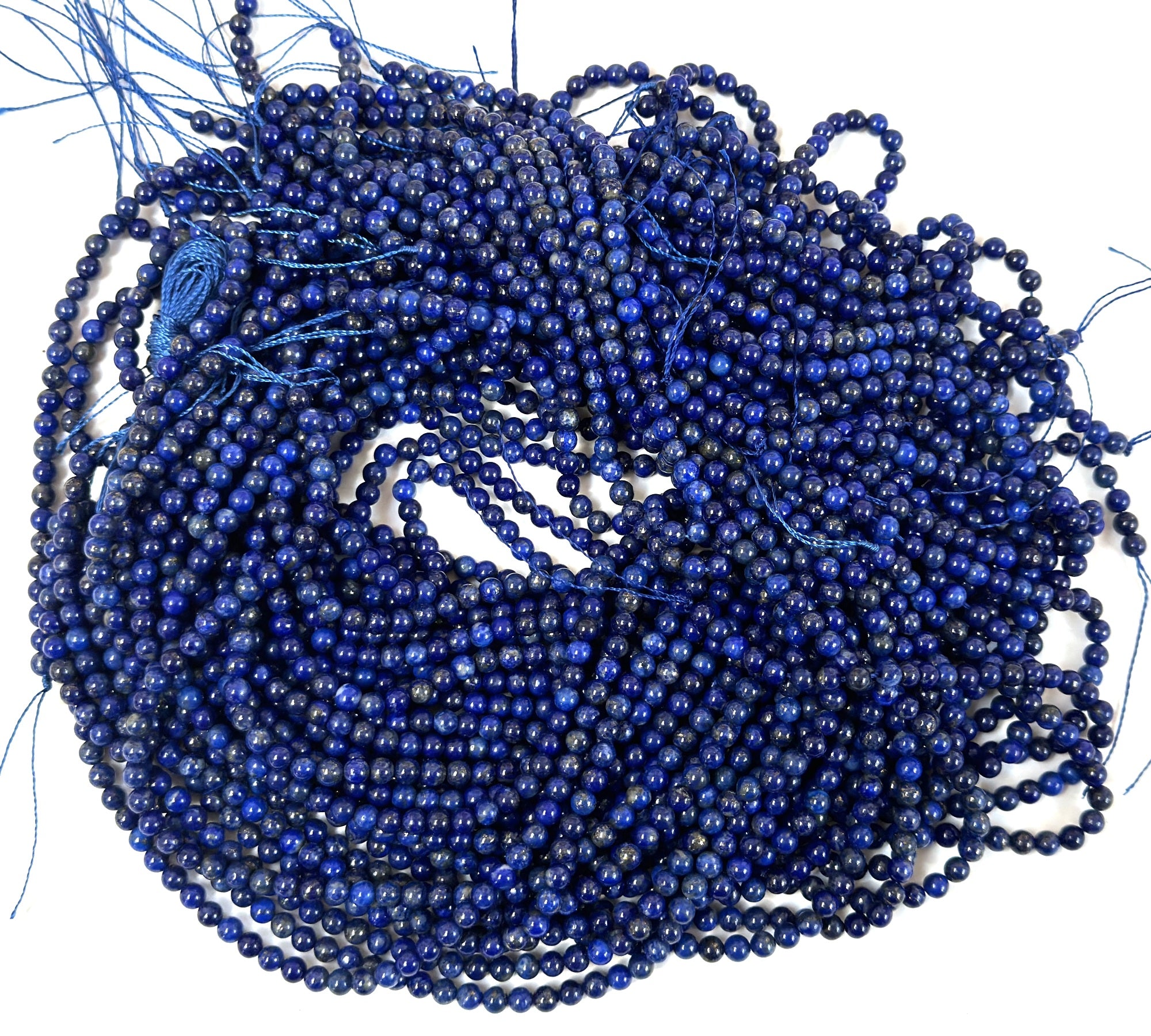 Lapis Lazuli 4mm round natural gemstone beads 16" strand