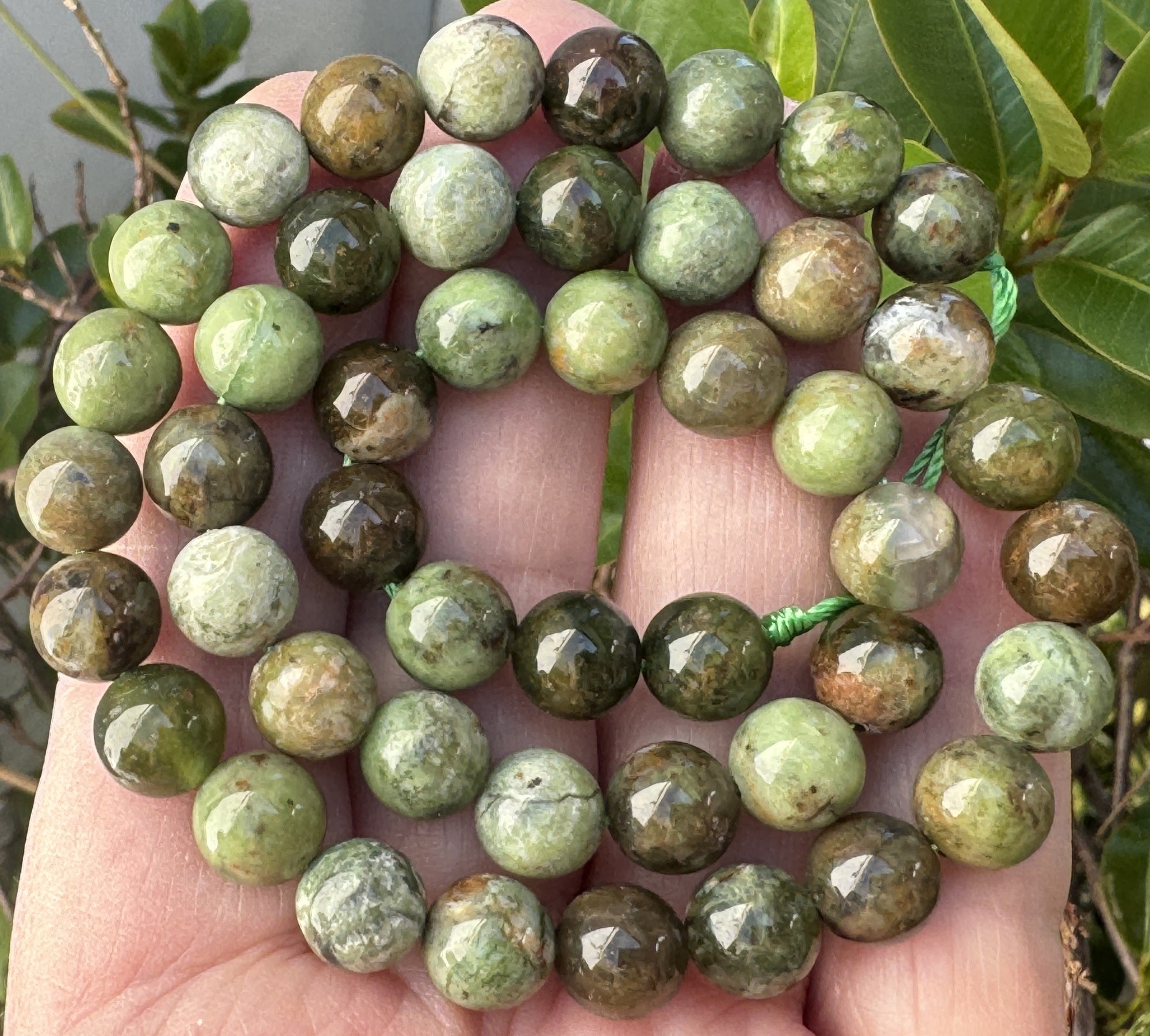 Green Opal 8mm round natural gemstone beads 15.5" strand