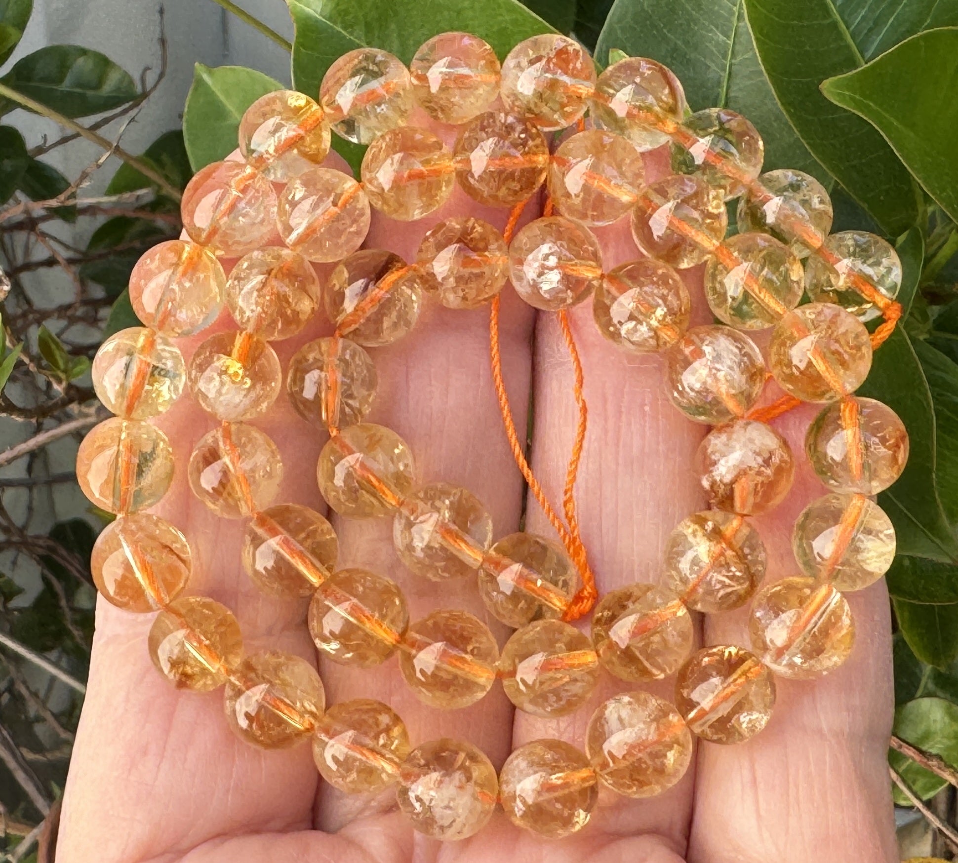 Citrine 8mm round natural gemstone gemstone beads 15" strand