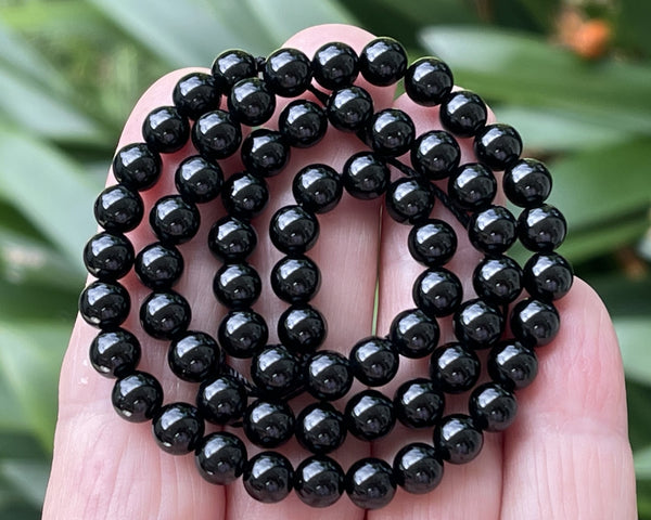 Raw black tourmaline on sale beads