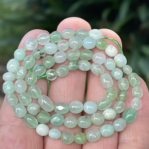 Chrysoprase 5-6mm tiny nuggets mint apple green natural gemstone beads 16" strand - Oz Beads 